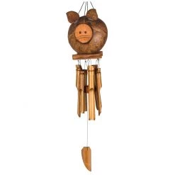 Woodstock Chimes Coco Pig Bamboo Chime, CPIG