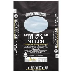 Natures Magic Color Enhanced Black Mulch, 2 Cubic Feet, NMFBKM2CF-PI