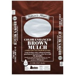 Natures Magic Color Enhanced Brown Mulch, 2 Cubic Feet, NMFBRM2CF-PI