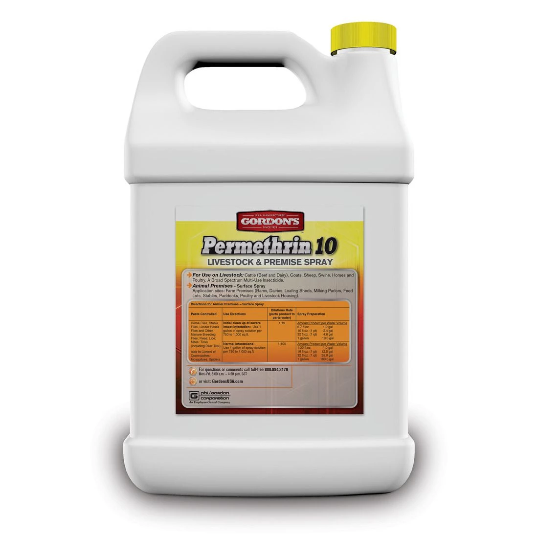 Gordon's Permethrin-10 Livestock & Premise Spray, 9291072, 1 Gallon 4 Gordon's Permethrin-10 Livestock & Premise Spray, 9291072, 1 Gallon - Image 2