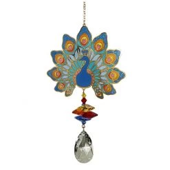 Woodstock Chimes Crystal Wonders Peacock, CWPEA