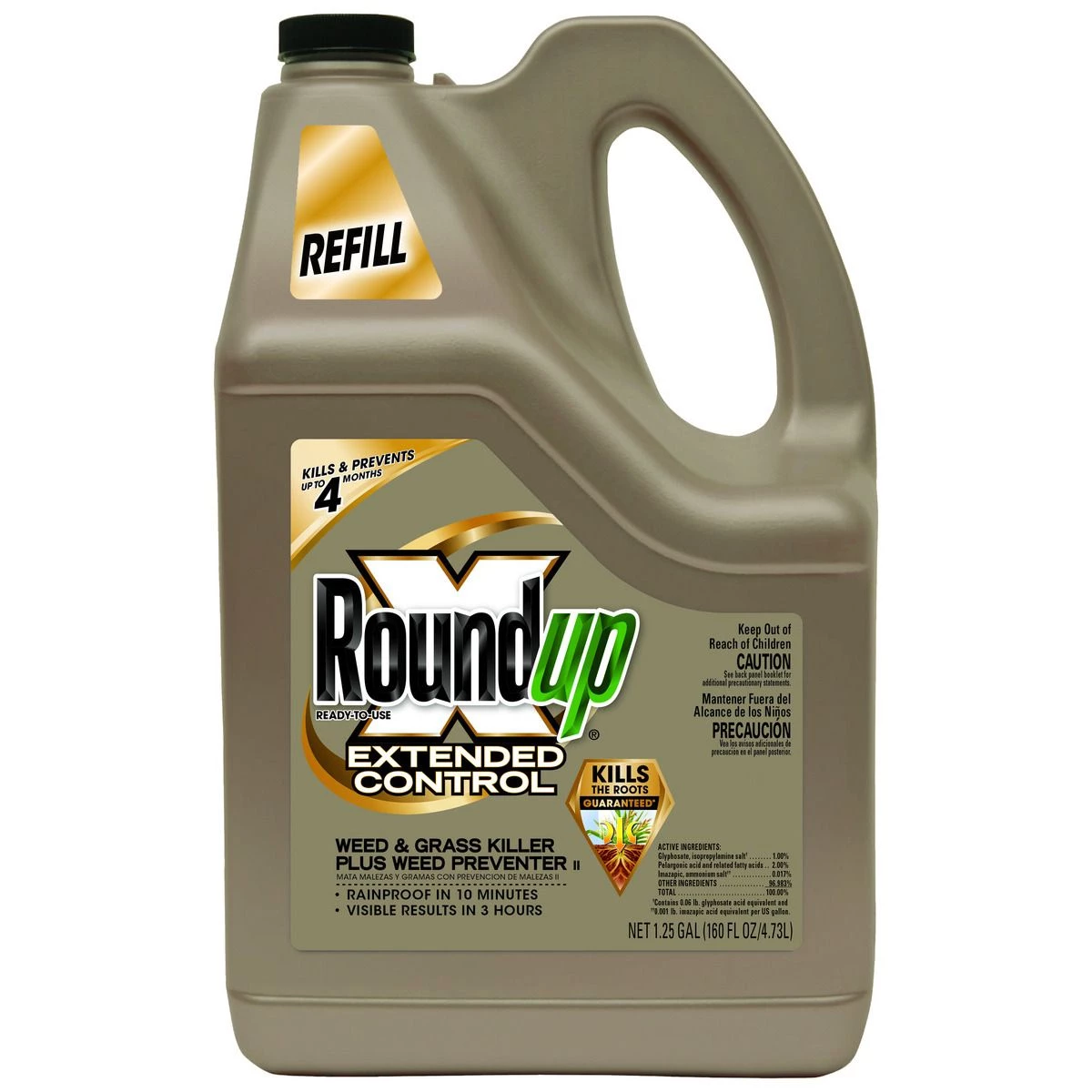 Roundup Ready-To-Use Extended Control Week & Grass Killer Plus Weed Preventer II Refill, ZZMS5708010, 1.25 Gallon 3 Roundup Ready-To-Use Extended Control Week & Grass Killer Plus Weed Preventer II Refill, ZZMS5708010, 1.25 Gallon