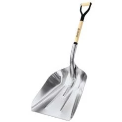 Tru Pro Wood Handle Aluminum Scoop, 14-1/2 IN x 27 IN, 31295
