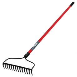 Tru Built Fiberglass Handle 14-Tooth Rake , 54 IN, 31389