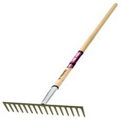 Tru Tough Fiberglass Handle Tine Thatching Rake, 54 IN, 35196
