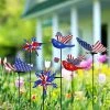 Exhart Patriotic WindyWings Butterfly Garden Stake, 7 IN, Red, White and Blue, 50231 -Lawn & Garden Store sftp a s assets20210604000000037