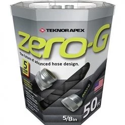 Teknor Apex ZERO-G Lightweight Ultra Flexible Curable Kink-Free Garden Hose, 4001-50, 5/8 IN x 50 FT