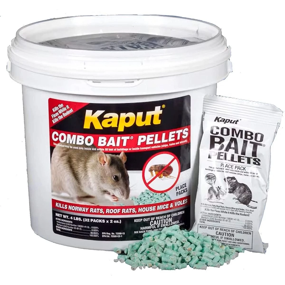 Kaput Combo Bait Pellets 32 Place Packs, 088404 3 Kaput Combo Bait Pellets 32 Place Packs, 088404