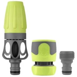 Flexzilla Garden Hose Kit, Water Nozzle, ZillaGreen, 3-Piece, HFZGAK02