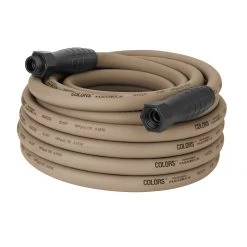 Colors SwivelGrip Garden Hose, 3/4 IN - 11 1/2 IN GHT Fittings, Brown Mulch, HFZC550BRS, 5/8 IN x 50 FT