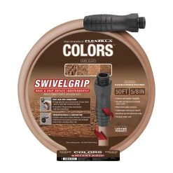 Colors SwivelGrip Garden Hose, 3/4 IN - 11 1/2 IN GHT Fittings, Red Clay, HFZC550TCS, 5/8 IN x 50 FT -Lawn & Garden Store sftp a s assets20220502000000017
