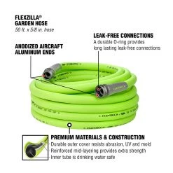 Flexzilla Garden Hose, 3/4 IN - 11 1/2 IN GHT Fittings, HFZG550YW, 5/8 IN x 50 FT -Lawn & Garden Store sftp a s assets20220505000000004