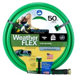 Swan WeatherFLEX Medium Duty Garden Hose, CSNWF58050, 5/8 IN x 50 FT