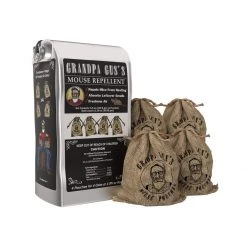 Grandpa Gus's Mouse Repellent Pouches, Burlap, 4-Pack, GMM-4-15
