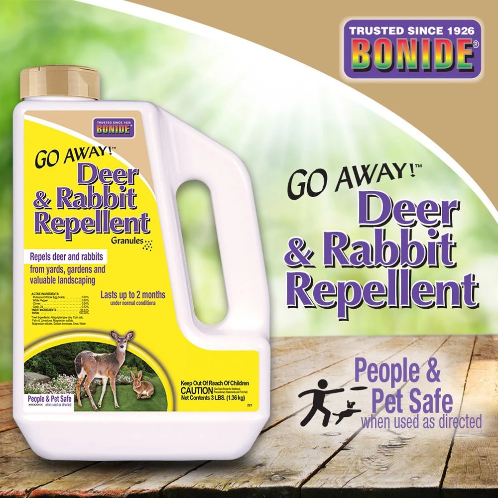 BONIDE Go Away!® Deer ad Rabbit Repellent Granules, 3 lbs 4 BONIDE Go Away!® Deer ad Rabbit Repellent Granules, 3 lbs - Image 2
