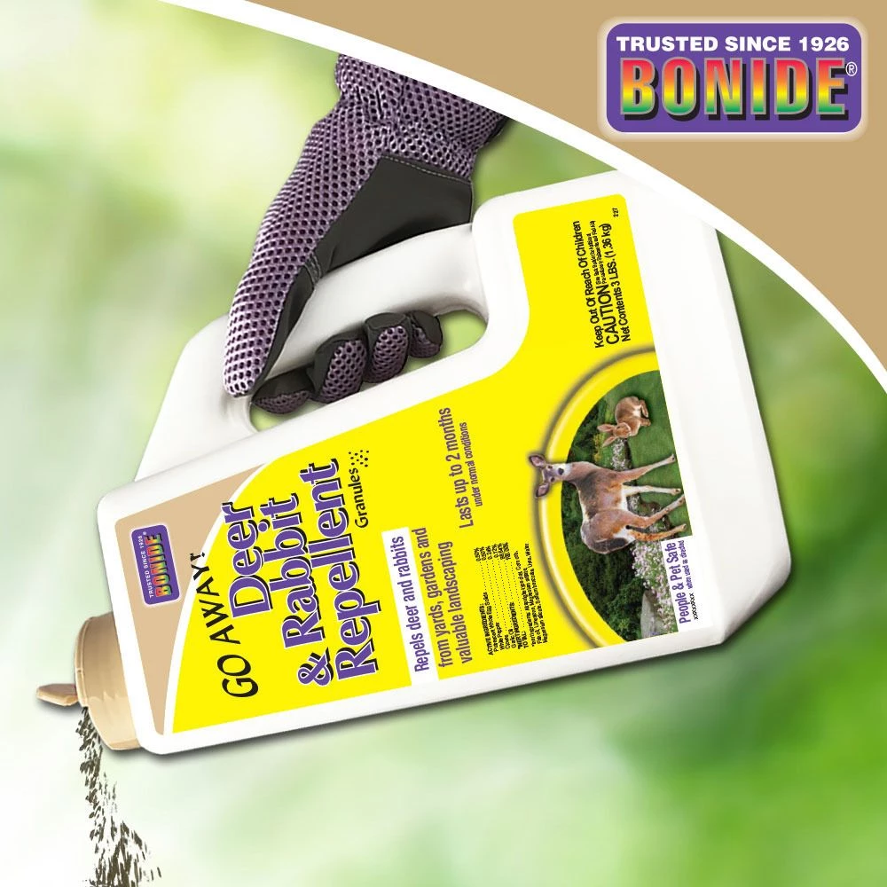 BONIDE Go Away!® Deer ad Rabbit Repellent Granules, 3 lbs 5 BONIDE Go Away!® Deer ad Rabbit Repellent Granules, 3 lbs - Image 3
