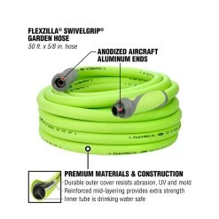 Flexzilla Garden Hose, 3/4 IN - 11 1/2 IN GHT Fittings, HFZG550YW, 5/8 IN x 50 FT -Lawn & Garden Store sftp a s assets20220720000000019