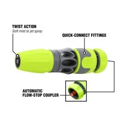 Flexzilla Garden Hose Kit, Water Nozzle, ZillaGreen, 3-Piece, HFZGAK02 -Lawn & Garden Store sftp a s assets20220720000000030
